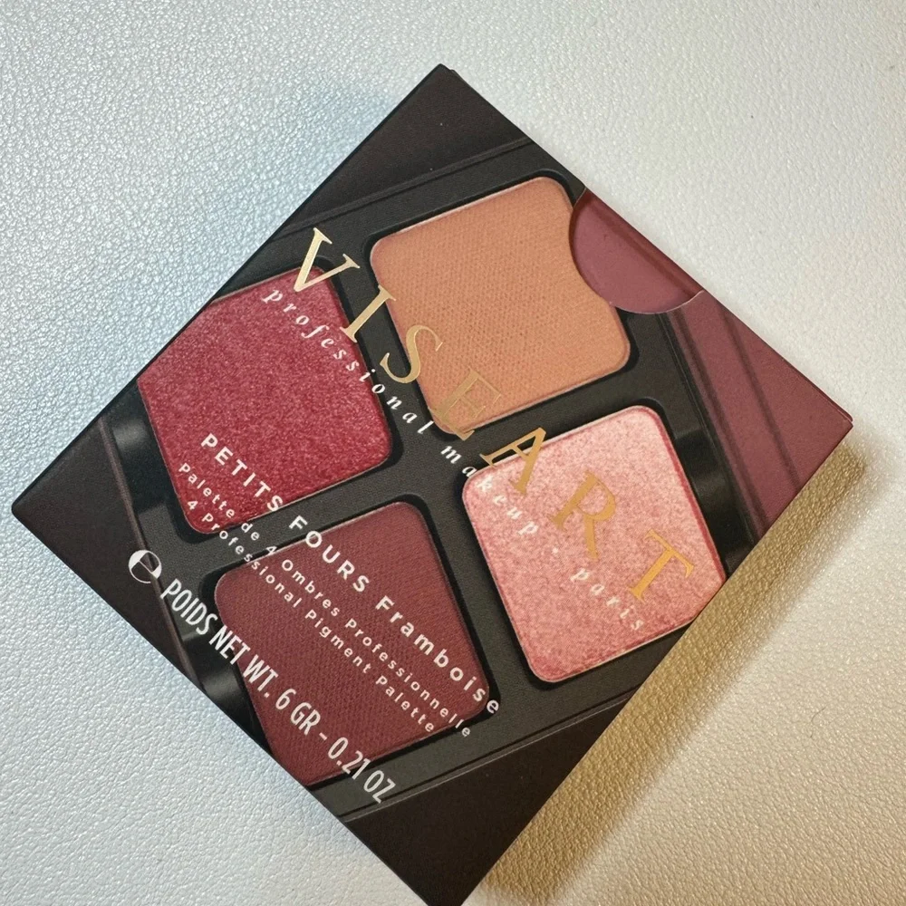 NIB: Viseart Quad Eyeshadow Palette - PETITS FOURS Framboise